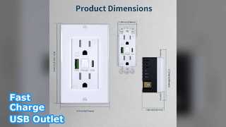 Presa USB a ricarica rapida con luce notturna