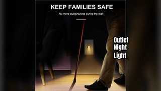 Luce notturna con presa USB 5 V 4,8 A resistente alle manomissioni