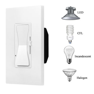 Wall Mount Dimmer Switch LED Panel Light Dimmable 3 Way Rocker Switch
