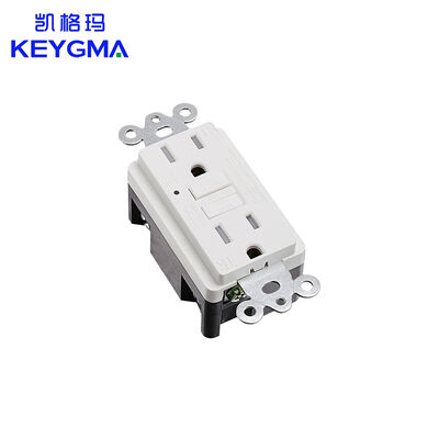 125V 15A Tamper Resistant GFCI Electrical Outlet with Self-Test and UL943 Standard GFCI Grounding